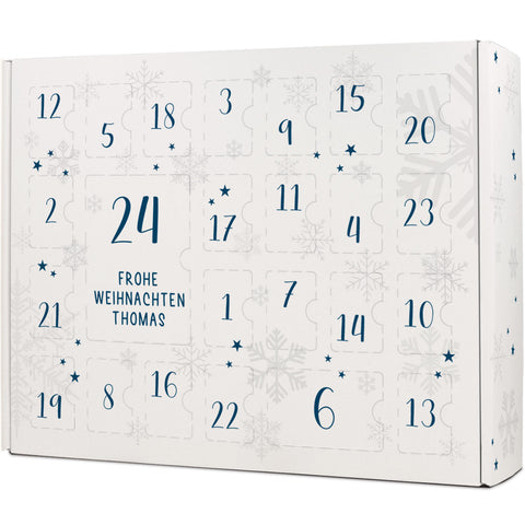Personalisierter DIY Adventskalender mit Nummern Design zum selbst Befüllen