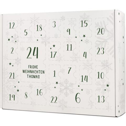 Personalisierter DIY Adventskalender mit Nummern Design zum selbst Befüllen