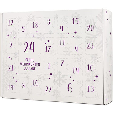 Personalisierter DIY Adventskalender mit Nummern Design zum selbst Befüllen