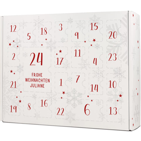 Personalisierter DIY Adventskalender mit Nummern Design zum selbst Befüllen