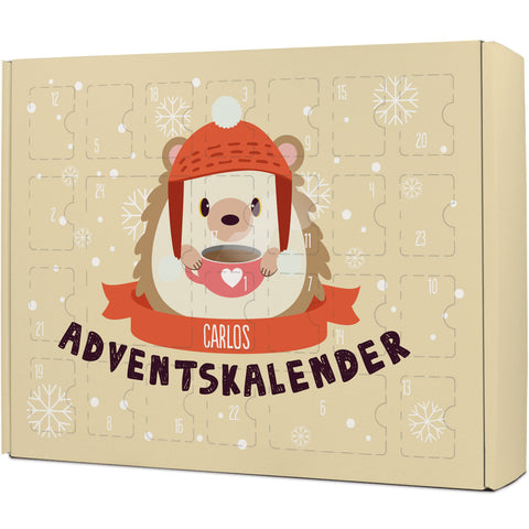 Personalisierter DIY Adventskalender mit Weihnachtstiere Design zum selbst Befüllen