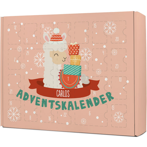 Personalisierter DIY Adventskalender mit Weihnachtstiere Design zum selbst Befüllen