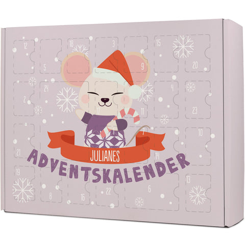 Personalisierter DIY Adventskalender mit Weihnachtstiere Design zum selbst Befüllen