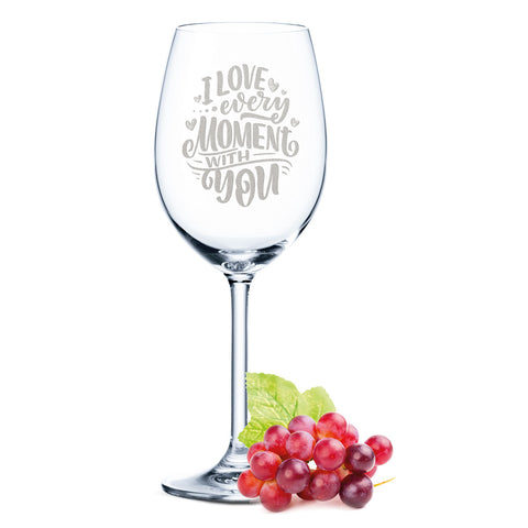 Leonardo Weinglas mit Gravur - "Love every Moment with you"
