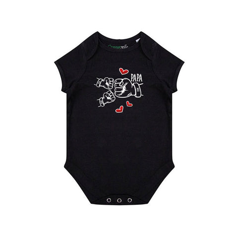 Personalisiertes T-Shirt Set für Vater & Kind - Papa Fist Bump