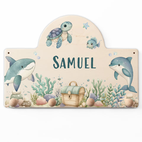 Personalisierte Garderobe fürs Kinderzimmer - See
