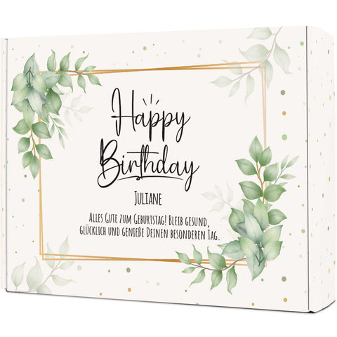Personalisierte DIY Geschenkbox - Eukalyptus mit Wunschtext