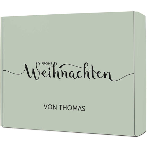 Personalisierte DIY Geschenkbox im Frohe Weihnachten mit Wunschtext