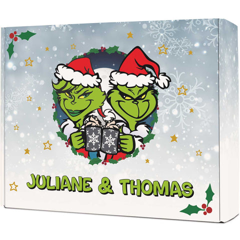 Personalisierte DIY Geschenkbox Grinch mit Namen