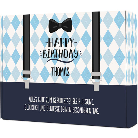 Personalisierte DIY Geschenkbox - Hosenträger mit Wunschtext