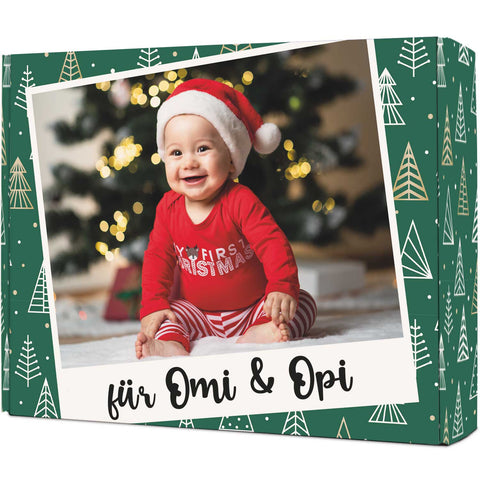 Personalisierte DIY Geschenkbox mit Retro Foto Design