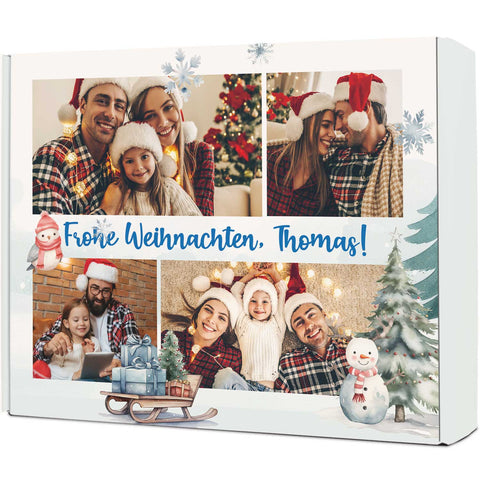 Personalisierte DIY Geschenkbox mit 4 Fotos & Wunschtext