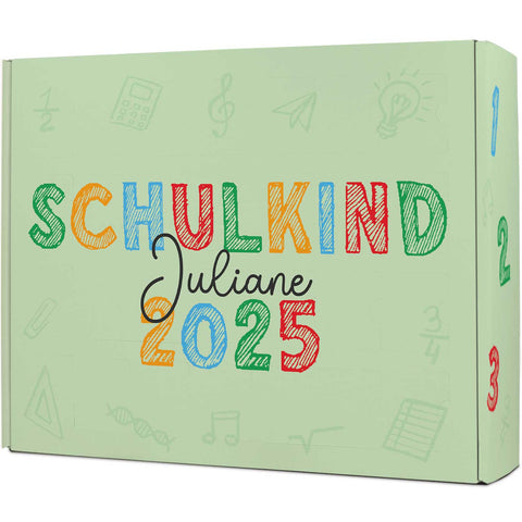Personalisierte Geschenkbox - Schulkind Kreide - Einschulung