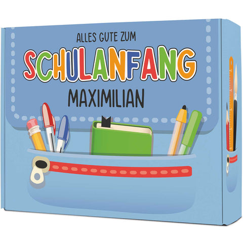 Personalisierte Geschenkbox - Schulranzen - Einschulung