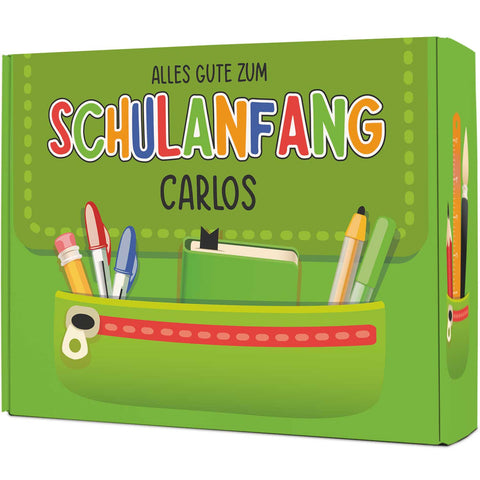 Personalisierte Geschenkbox - Schulranzen - Einschulung