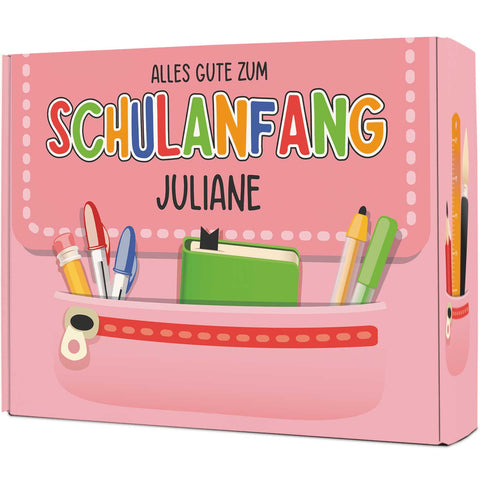 Personalisierte Geschenkbox - Schulranzen - Einschulung