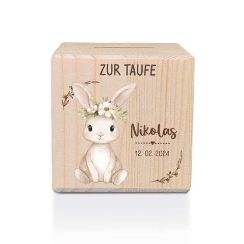 Spardose aus Holz - Tiere