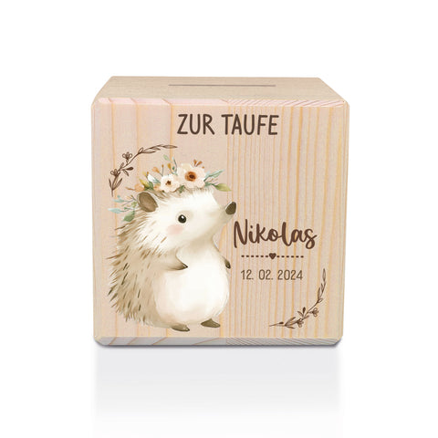 Spardose aus Holz - Tiere