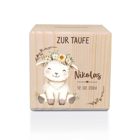 Spardose aus Holz - Tiere