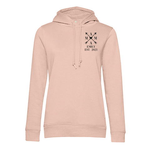 Personalisierter Hoodie für Frauen - MAMA EST. Kreuzpfeile