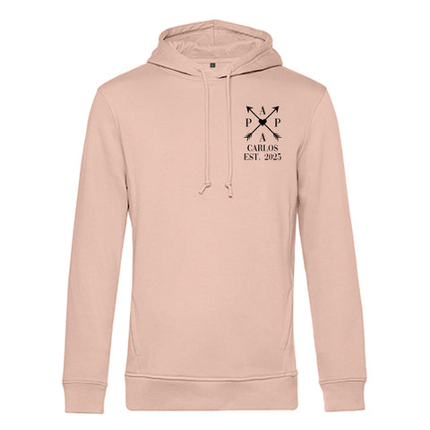 Personalisierter Hoodie für Herren - PAPA EST. Kreuzpfeile