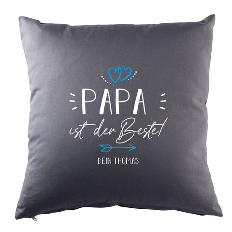 Personalisiertes Kissen mit Motiv - Papa ist der Beste