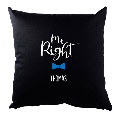 Personalisiertes Kissen mit Motiv - Mr. und Mrs. Right