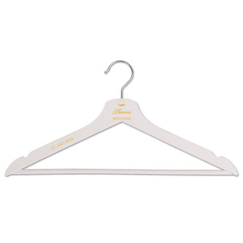 Personalisierter Kleiderbügel - Hochzeit Symbole