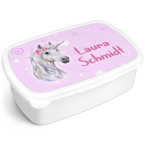 Bedruckte Lunchbox für Kinder - Einhorn
