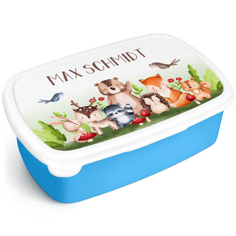 Bedruckte Lunchbox für Kinder - Tiergruppe Waldtiere