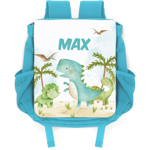 Bedruckter Rucksack für Kinder - Dino mit Name