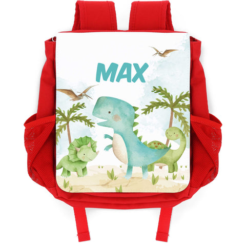 Bedruckter Rucksack für Kinder - Dino mit Name
