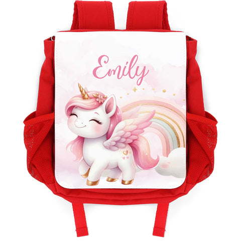 Bedruckter Rucksack für Kinder - Pegasus mit Name