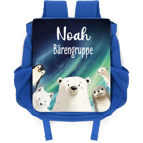 Bedruckter Rucksack für Kinder - Polartiere mit Name