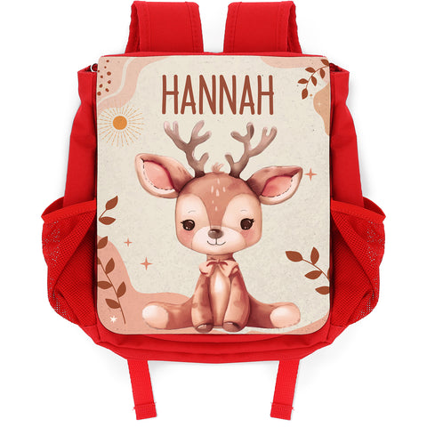Bedruckter Rucksack für Kinder - Waldtiere mit Name