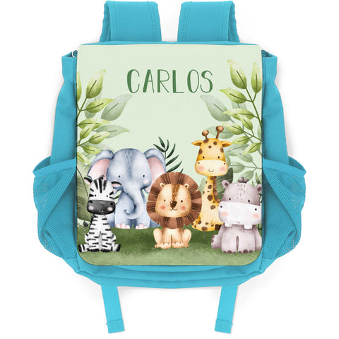 Bedruckter Rucksack für Kinder - Tiergruppe Safari