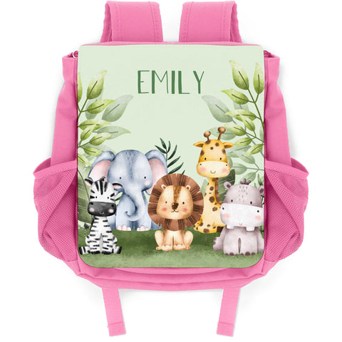 Bedruckter Rucksack für Kinder - Tiergruppe Safari