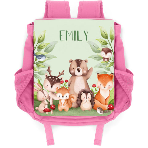 Bedruckter Rucksack für Kinder - Tiergruppe Wald