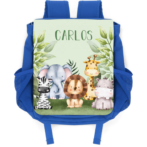 Bedruckter Rucksack für Kinder - Tiergruppe Safari