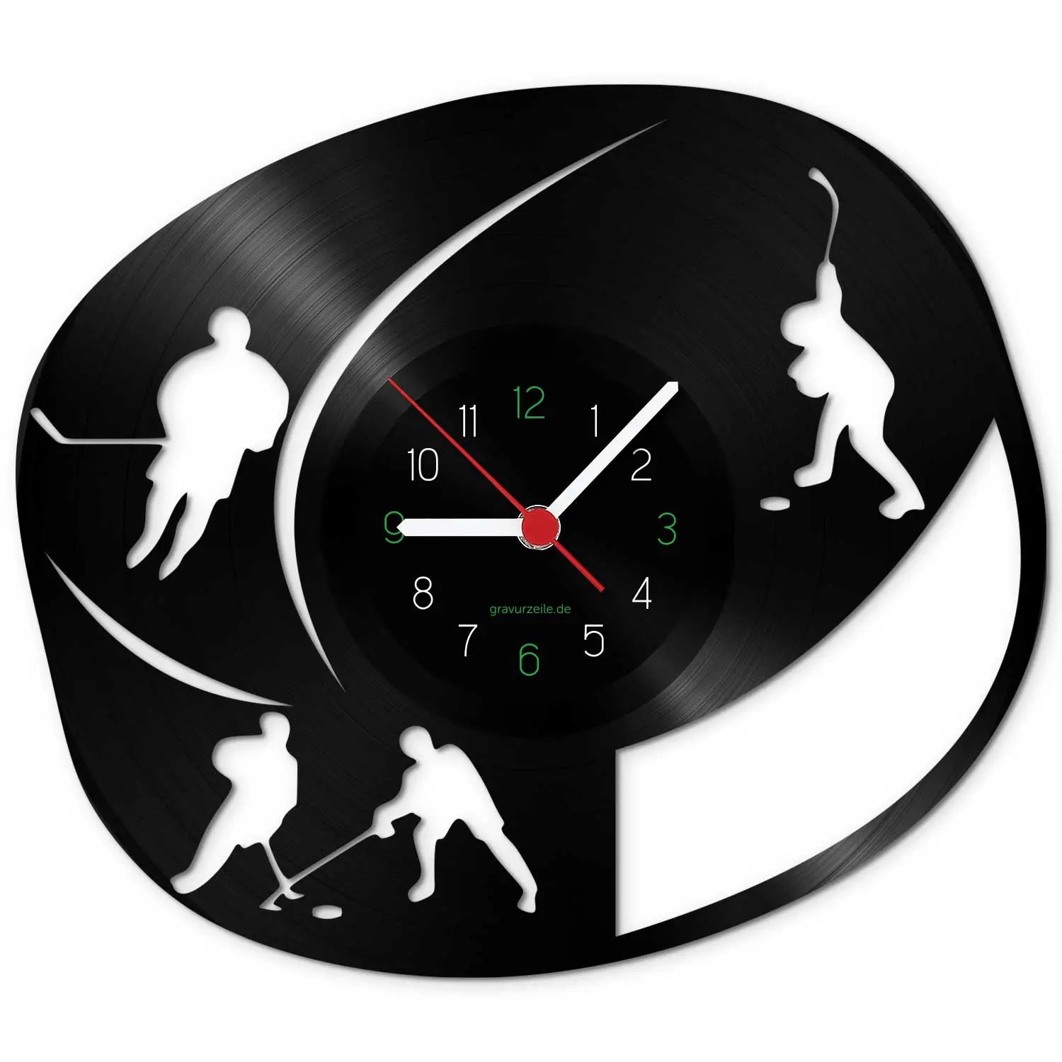 Wanduhr aus Vinyl Ice Hockey - Main Image