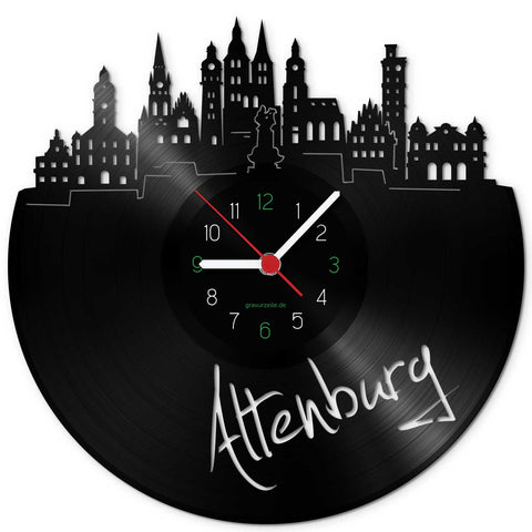 Wanduhr aus Vinyl Skyline Altenburg