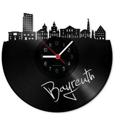 Wanduhr aus Vinyl Skyline Bayreuth