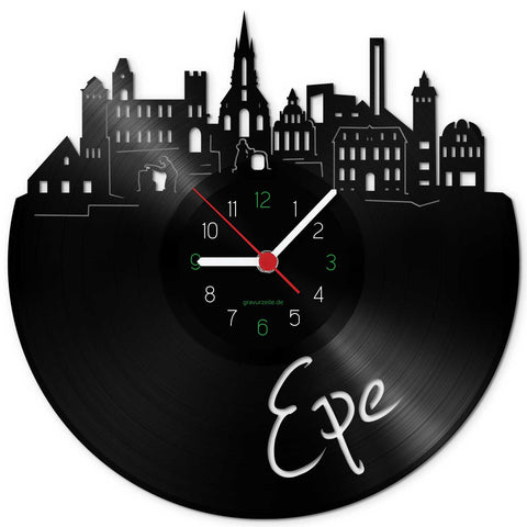 Wanduhr aus Vinyl Skyline Epe