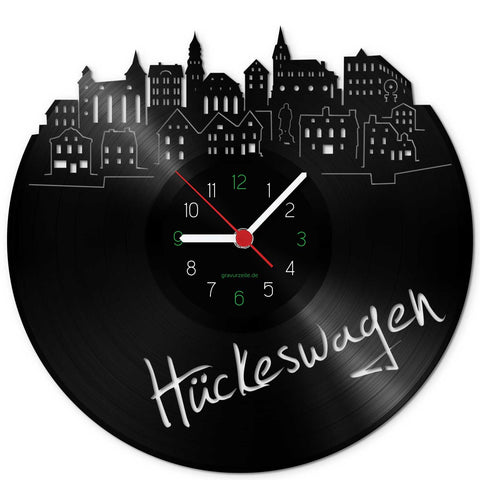 Wanduhr aus Vinyl Skyline Hückeswagen