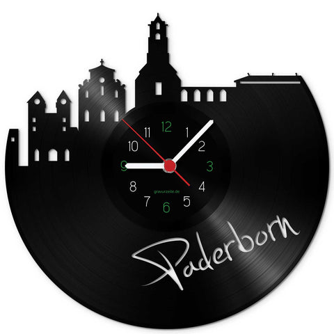 Wanduhr aus Vinyl Skyline Paderborn