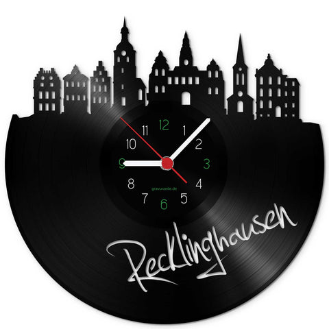 Wanduhr aus Vinyl Skyline Recklinghausen