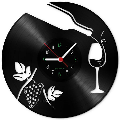 Wanduhr aus Vinyl Weinfest