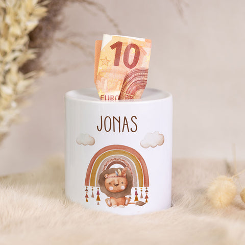 Spardose aus Keramik - Boho