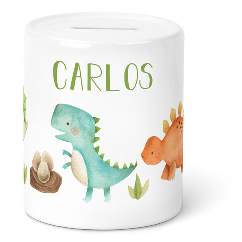 Spardose aus Keramik - Dino