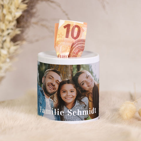 Spardose aus Keramik - mit eigenem Foto